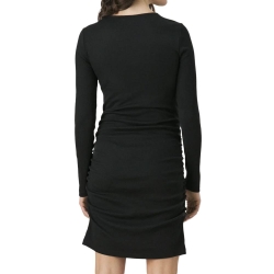 Robe de Grossesse et Allaitement Noire Femme Mamalicious Emily