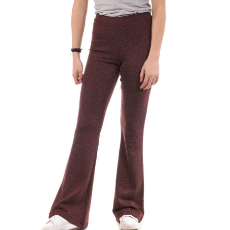 Pantalon Fluide Bordeaux Femme Only Flared
