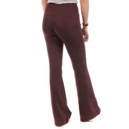 Pantalon Fluide Bordeaux Femme Only Flared