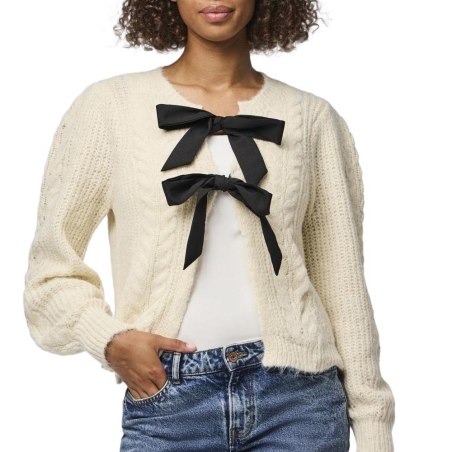 Gilet Beige Femme Pieces Cow