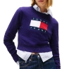 Pull Violet Femme Tommy Hilfiger Tjw Sparkle Flag