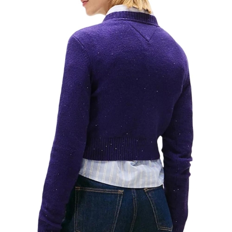 Pull Violet Femme Tommy Hilfiger Tjw Sparkle Flag