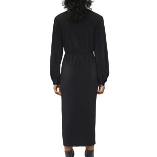 Robe Longue Plissé Noir Femme Object Shila