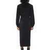 Robe Longue Plissé Noir Femme Object Shila