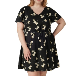 Robe Noir à Motifs Femme Vero Moda Curve Easy S