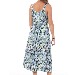 Robe Blanche/Bleu à Motifs Femme Vero Moda Easy Strap