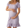 Robe de Grossesse Lila Femme Mamalicious Bloom