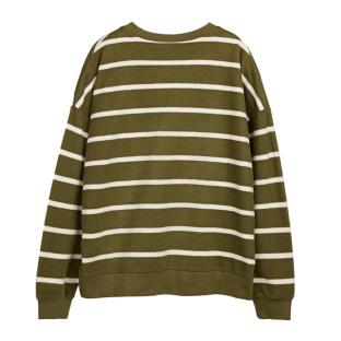 Sweat Kaki/Blanc Femme Teddy Smith Andy