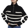 Pull Noir/beige Femme Vero Moda Saba