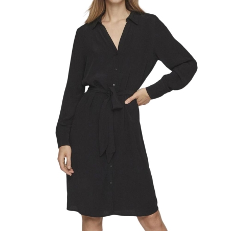 Robe Chemise Noir Femme Vila Fini