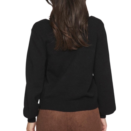 Pull Noir Femme Vila Viril Rev