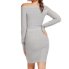 Robe Pull Grise Femme Guess Off Shoulder