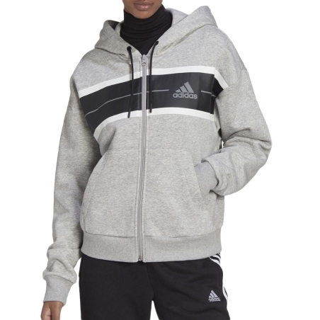 Sweat Gris Femme Adidas W Bluv Q4 Hd Tt