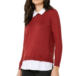 Pull Bordeaux Femme Jacqueline de Yong Tara