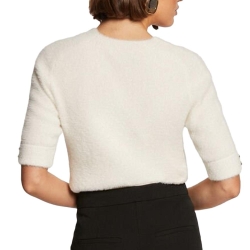 Pull Manches Courtes Ecru Femme Morgan MTOM