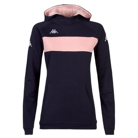 Sweat capuche Marine/Rose Femme Kappa Daccia