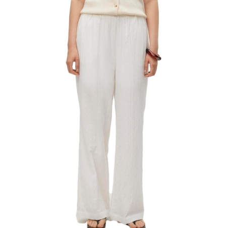 Pantalon Toile Blanc Femme Vero Moda Viola