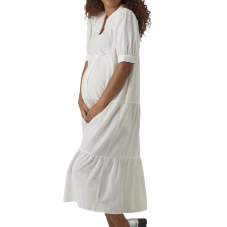 Robe de Grossesse Blanche Femme Vero Moda Marternity Milan