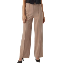 Pantalon Fluide Beige Femme VERO MODA Wide