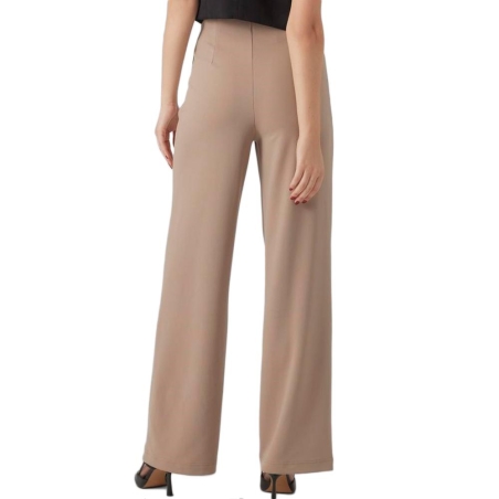 Pantalon Fluide Beige Femme VERO MODA Wide