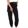 Pantalon Cargo Ceinture Noir Femme Monday Premium LW-357