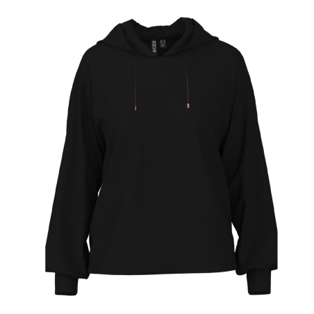 Sweat à Capuche Noir Femme Pieces Pcnakuna