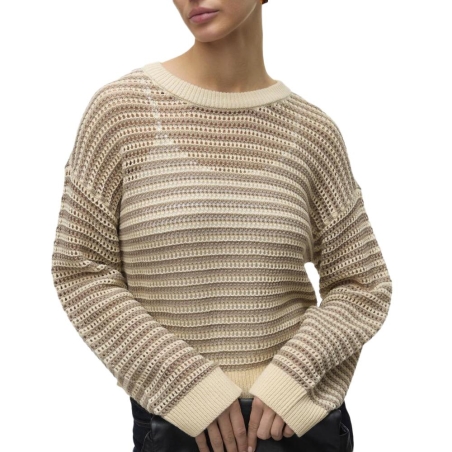 Pull Beige/Marron Femme Vero Moda Madera