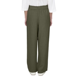 Pantalon en lin Kaki Femme JDY Say