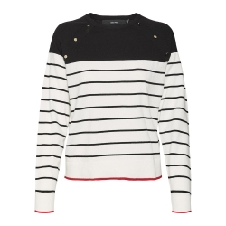 Pull Noir/Blanc Femme Vero Moda Alma