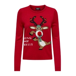 Pull de Noël Rouge Femme Only Xmas