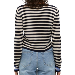 Pull Beige/Noir Femme Object Cropped