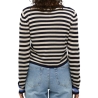 Pull Beige/Noir Femme Object Cropped