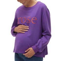 Sweat de Grossesse Violet/Rose Femme Mamalicious 20019378