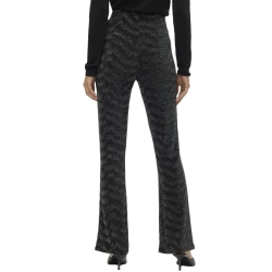 Pantalon Noir/Argenté Femme Vero Moda Lucy Hw Glitter