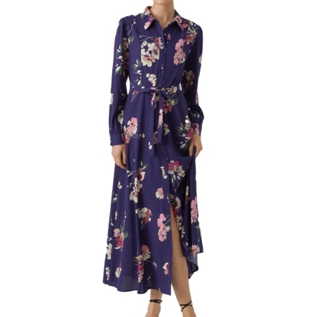 Robe Marine à Moifs Femme Vero Moda Shilah Naja
