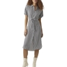 Robe à Marine/Blanc Femme Vero Moda Bumpy