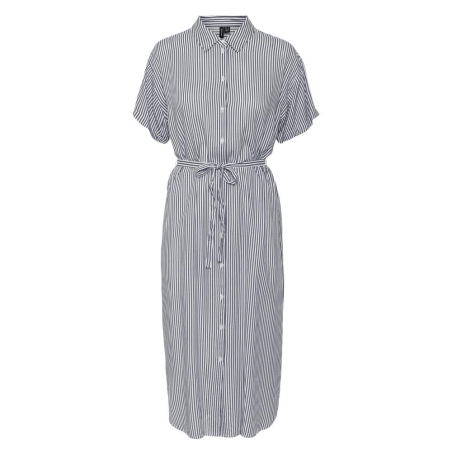 Robe à Marine/Blanc Femme Vero Moda Bumpy