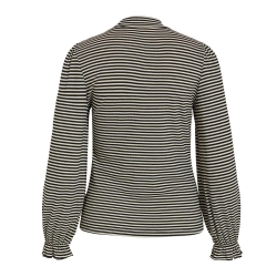 Pull Noir/Blanc Femme Vila Visabia