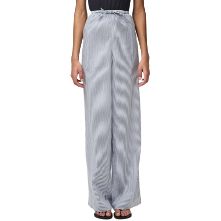 Pantalon fluide Bleu/Marron Femme Pieces Feline