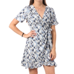 Robe Bleu Femme Only Marlie Wrap
