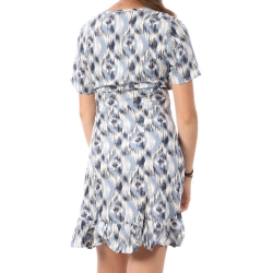 Robe Bleu Femme Only Marlie Wrap