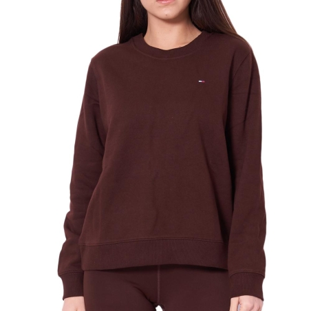 Sweat Marron Femme Tommy Hilfiger Tjw Reg S Flag