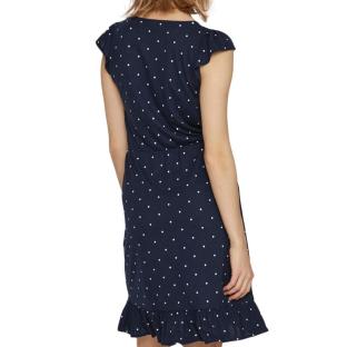 Robe Marine/Pois à volants Femme Vila Mooney