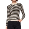 Pull Noir/Beige Brillant Femme Pieces Crista