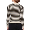 Pull Noir/Beige Brillant Femme Pieces Crista