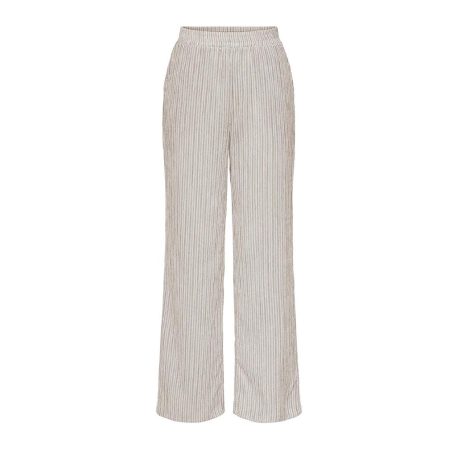 Pantalon Blanc/Marron Femme JDY Ocean