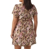 Robe Beige/Rose à Motifs Femme Vero Moda CURVE Easy