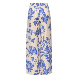 Pantalon fluide Imprimé Beige/Bleu Femme JDY Life Palazzo