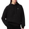 Sweat à Capuche Noir Femme Lacoste polaire surdimensionné
