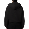 Sweat à Capuche Noir Femme Lacoste polaire surdimensionné